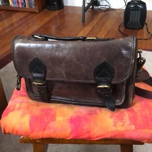 Leather bag small work bag